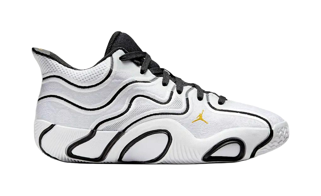 Jordan Tatum 3 Abrasion Resistant Mid Top Childrens Basketball Shoes White Black vjkicks