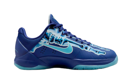 Nike Zoom Kobe 5 Slip Resistant Abrasion Resistant Low top Childrens Basketball Shoes Blue vjkicks