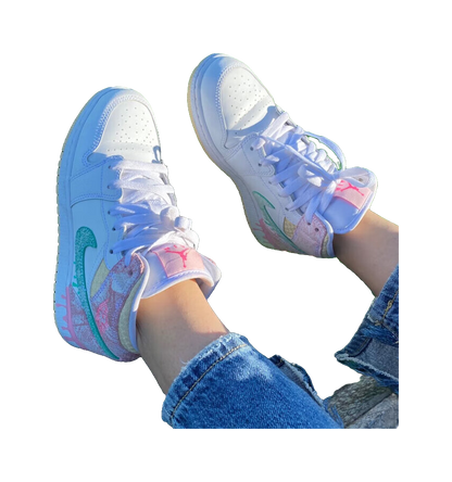 Jordan 1 Mid Paint Drip GS vjkicks