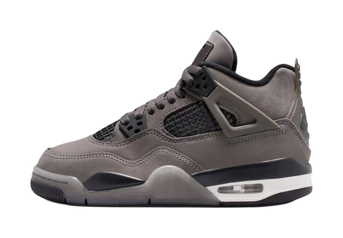 Jordan Air Jordan 4 Mid top Childrens Basketball Shoes Gray Black Unisex vjkicks