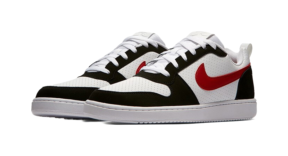 Nike Court Borough Low White Black Red vjkicks