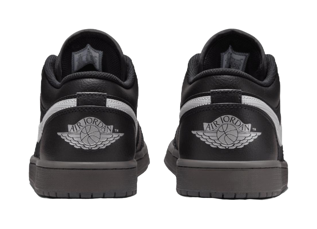 Jordan 1 Low Black White Dark Smoke Grey vjkicks