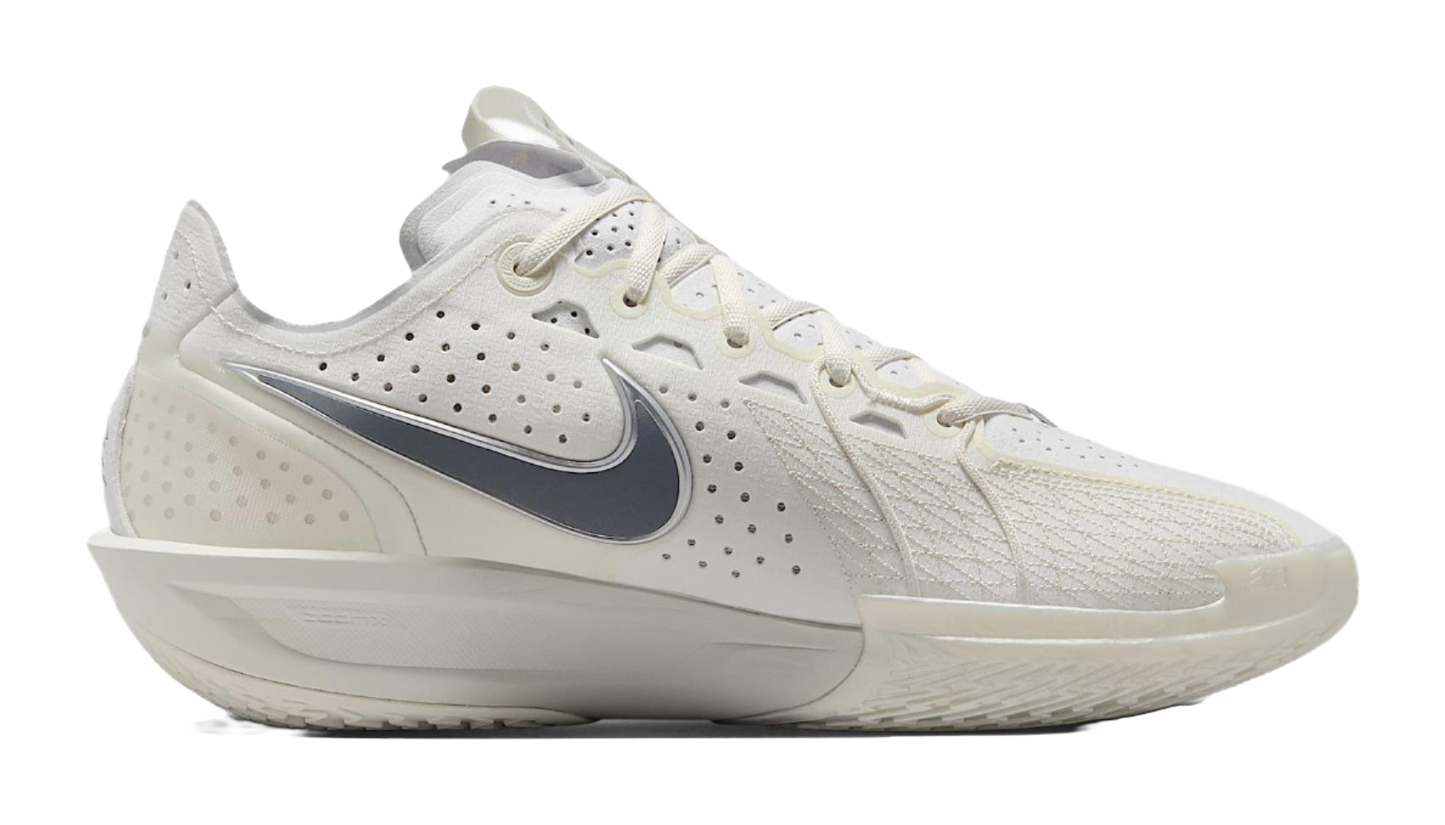 Nike G.T. Cut 3 Anti Slip Wear Resistant Low Top Basketball Shoes Mens White vjkicks