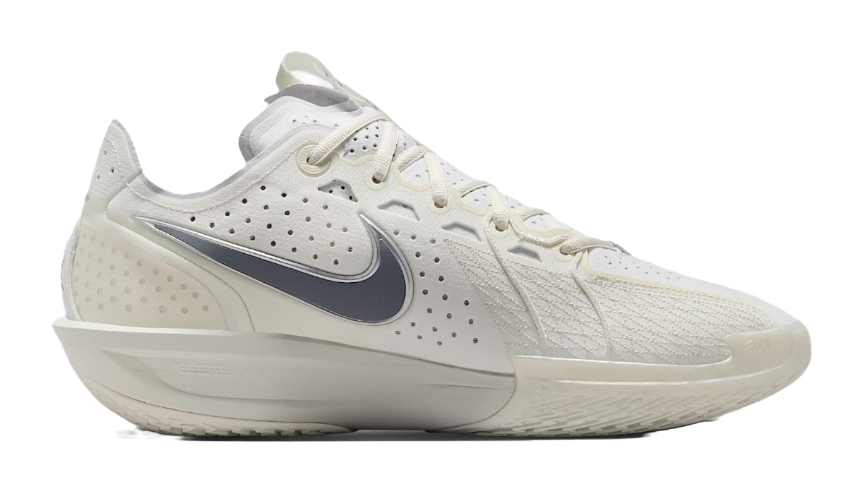 Nike G.T. Cut 3 Anti Slip Wear Resistant Low Top Basketball Shoes Mens White vjkicks