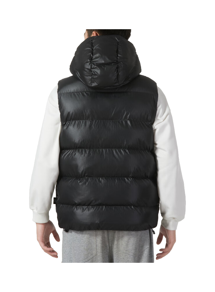 Nike Mens Alphabet Print Hooded Windproof Sleeveless Vest Black vjkicks