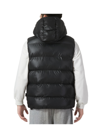 Nike Mens Alphabet Print Hooded Windproof Sleeveless Vest Black vjkicks