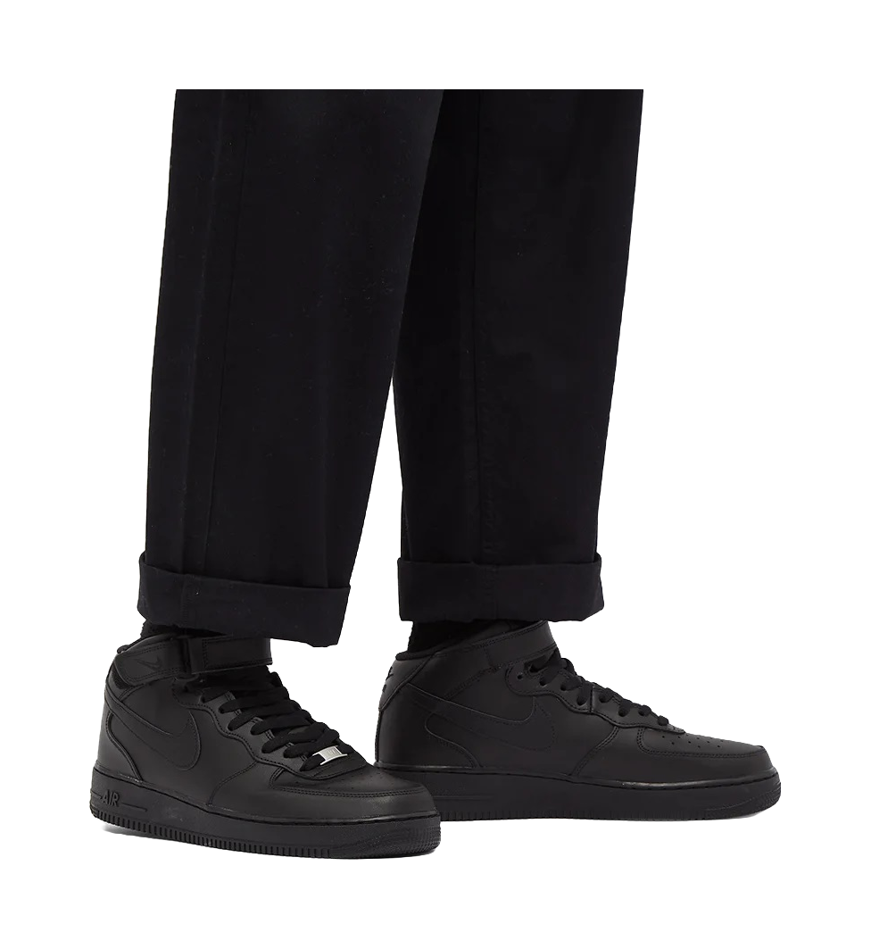 Nike Air Force 1 Mid Triple Black vjkicks