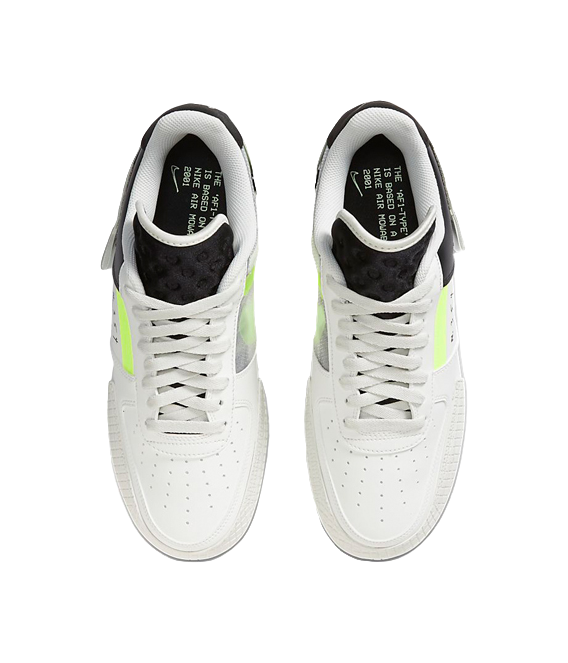 Nike Air Force 1 Type White Barely Volt vjkicks