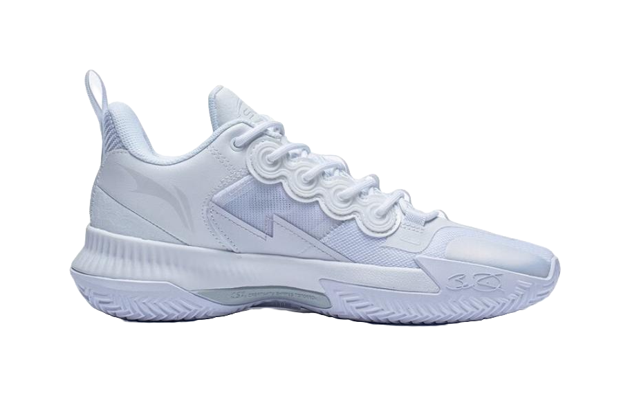 LiNing Son Of Flash Abrasion Resistant Breathable Low top Basketball Shoes Mens White vjkicks