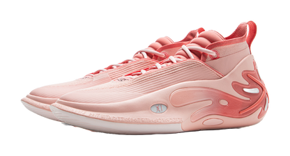 LiNing Wow11 Cushioning Anti-Slip And Wear-Resistant Lightweight Rebound Mid-Top Basketball Shoes Mens Frosting Pink vjkicks