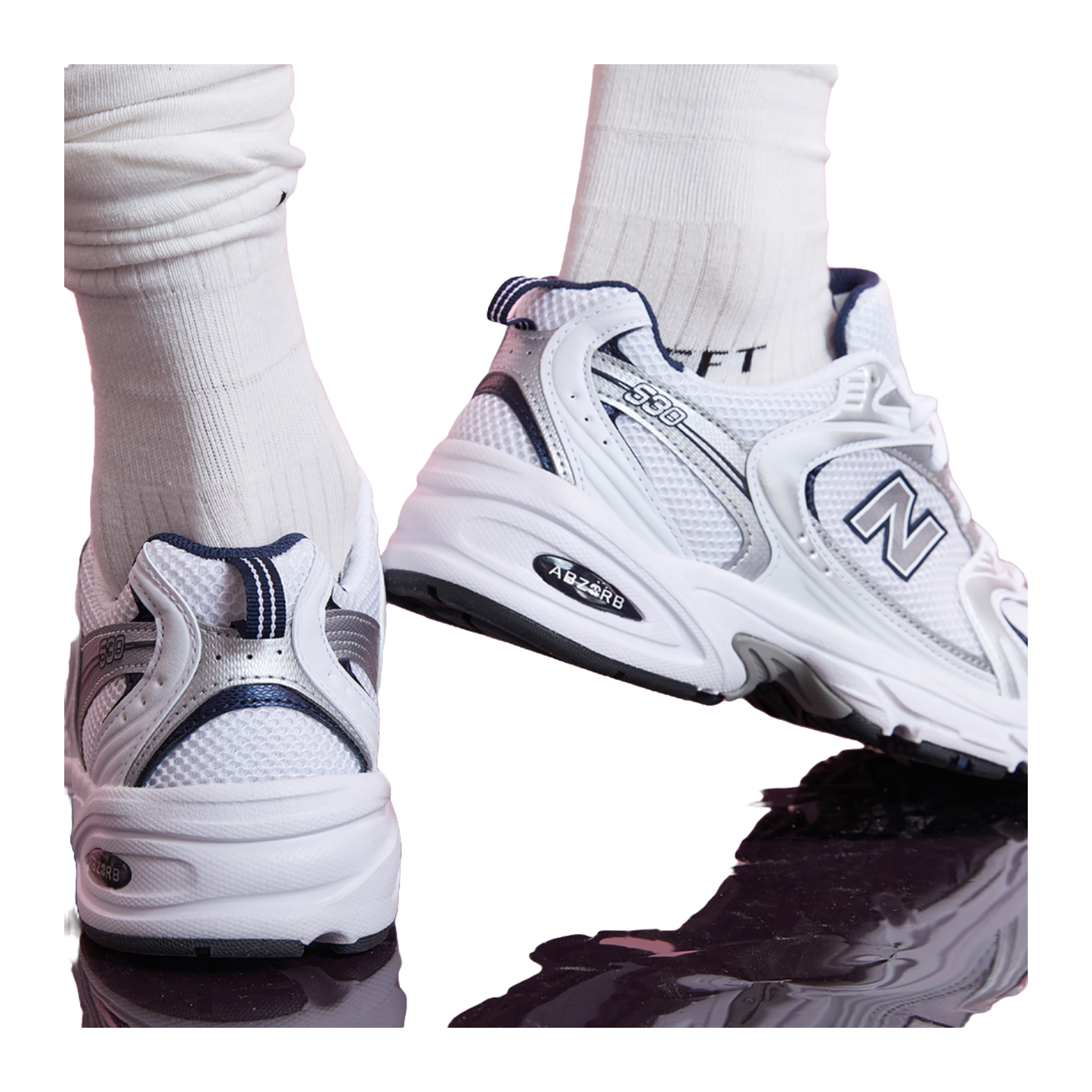 New Balance 530 White/Natural Indigo Sneakers vjkicks