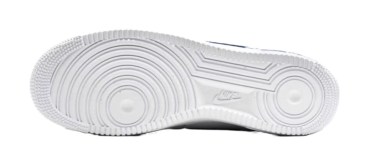 Nike Air Force 1 Low 07 LV8 White Deep Royal Blue vjkicks