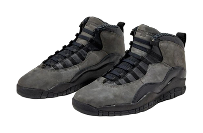 Jordan Air Jordan 10 Slip Resistant Abrasion Resistant Mid top Vintage Basketball Shoes Unisex Black vjkicks