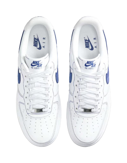 Nike Air Force 1 Low 07 LV8 White Deep Royal Blue vjkicks