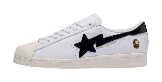 Adidas Bape X Adidas Superstar Vintage White Black vjkicks