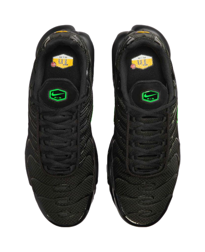 Nike Air Max Plus Abrasion Resistant Low top Training Casual Running Shoes Mens Black Green vjkicks