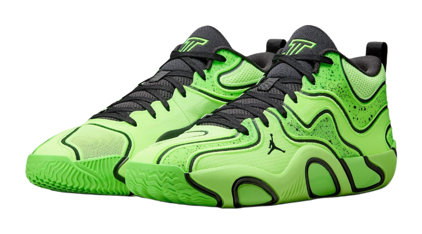 Jordan Tatum 3 Support Lightweight Mid-Top Basketball Shoes Mens Ghostly Green vjkicks