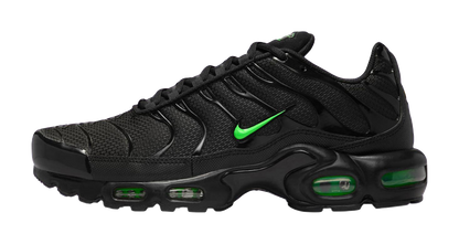 Nike Air Max Plus Abrasion Resistant Low top Training Casual Running Shoes Mens Black Green vjkicks
