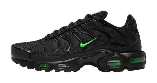 Nike Air Max Plus Abrasion Resistant Low top Training Casual Running Shoes Mens Black Green vjkicks