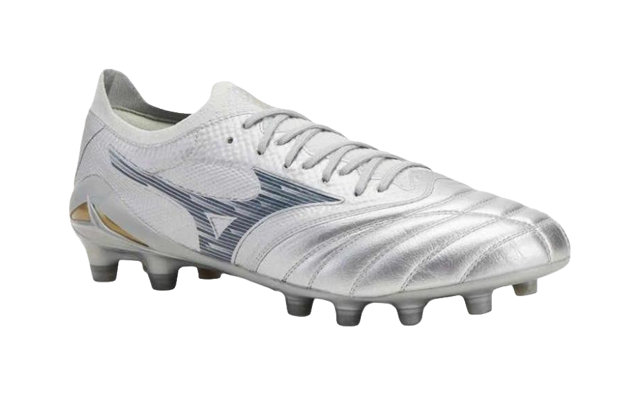 Mizuno Morelia Neo 4 Cushioned Slip Resistant Abrasion Resistant Soccer Shoes Mens Silver vjkicks