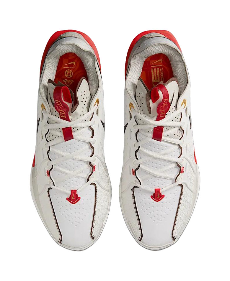 Nike Air Zoom G.T. Cut 3 Anti-Slip Wear-Resistant Low-Top Basketball Shoes Mens White Beige vjkicks