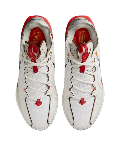 Nike Air Zoom G.T. Cut 3 Anti-Slip Wear-Resistant Low-Top Basketball Shoes Mens White Beige vjkicks