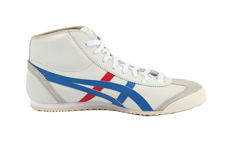 Onitsuka Tiger Mexico Mid Runner White Blue Red vjkicks