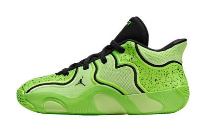 Jordan Tatum 3 Abrasion Resistant Low top Kids Training Shoes Electric Green Black vjkicks