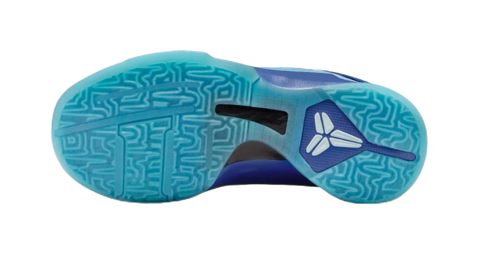 Nike Zoom Kobe 5 Slip Resistant Abrasion Resistant Low top Childrens Basketball Shoes Blue vjkicks