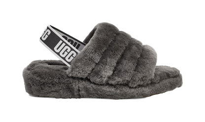 UGG Fluff Yeah Slide Thick Sole Gray Slippers Womens vjkicks