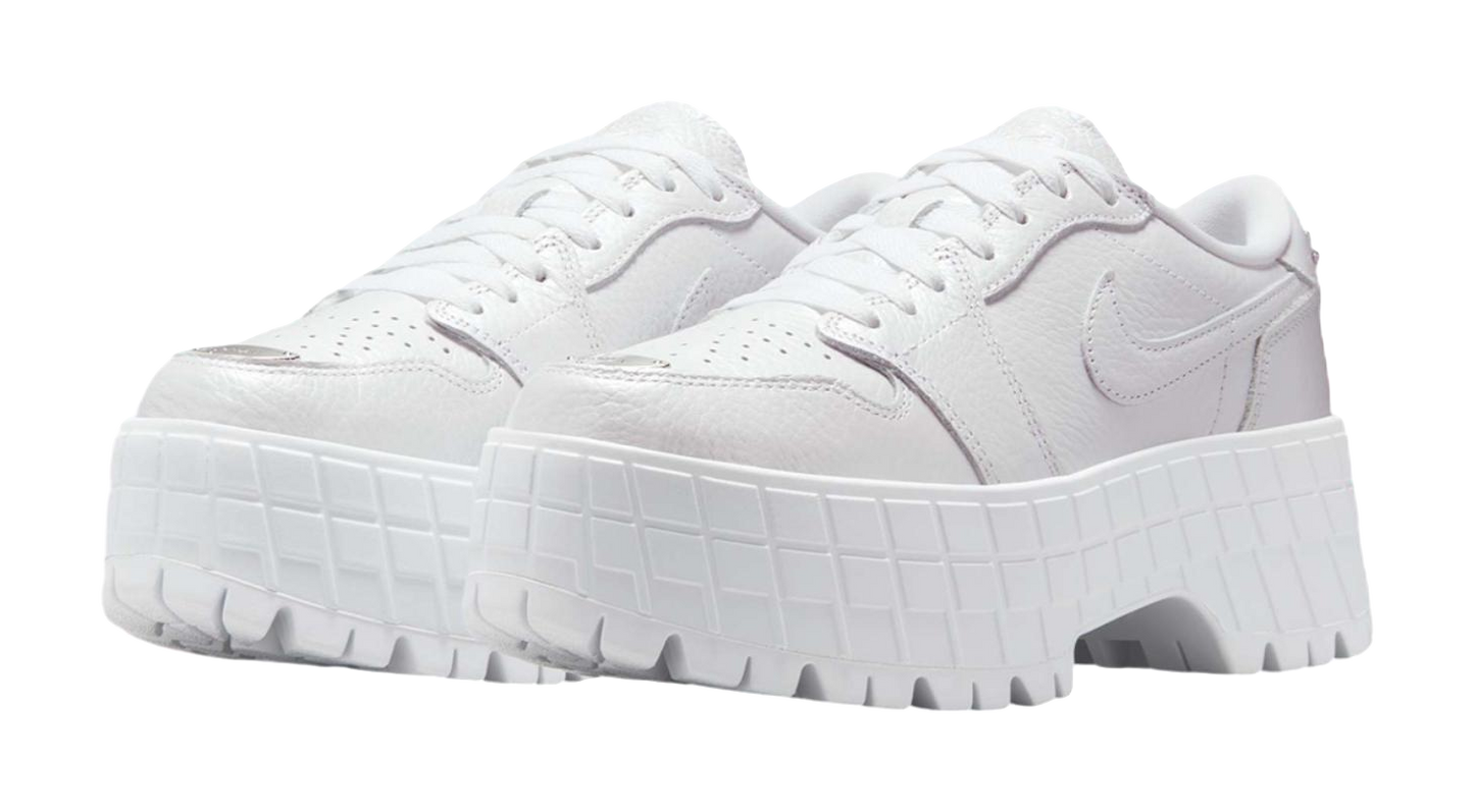 Jordan 1 Brooklyn Low White Metallic Silver Womens vjkicks