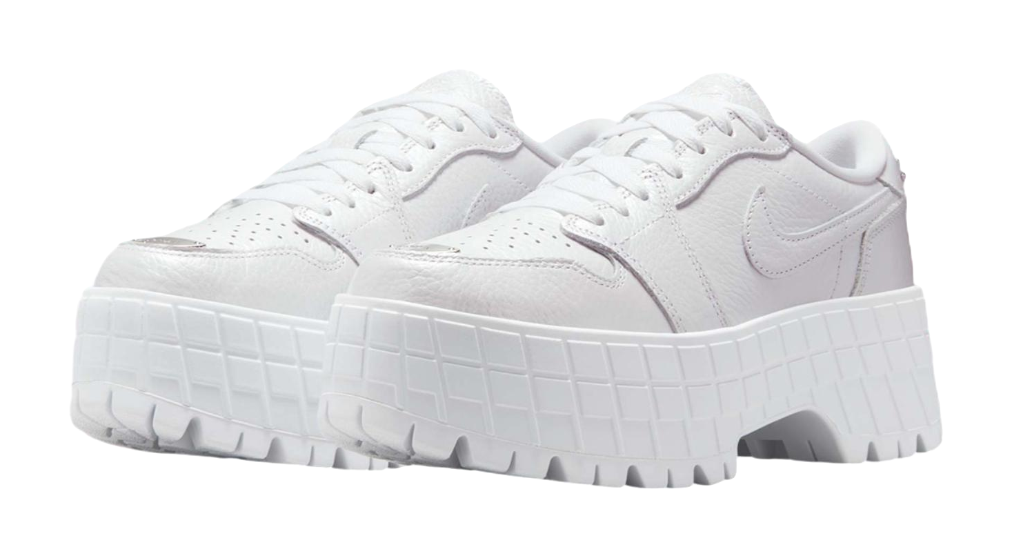 Jordan 1 Brooklyn Low White Metallic Silver Womens vjkicks