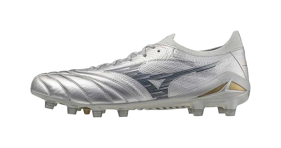 Mizuno Morelia Neo 4 Cushioned Slip Resistant Abrasion Resistant Soccer Shoes Mens Silver vjkicks