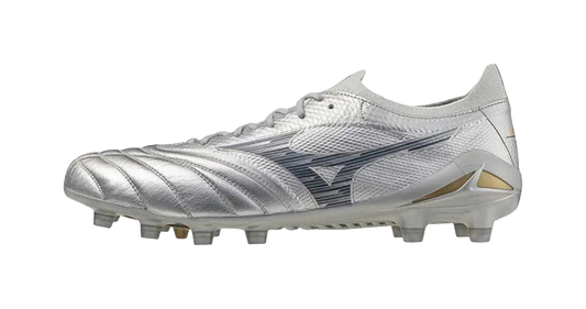 Mizuno Morelia Neo 4 Cushioned Slip Resistant Abrasion Resistant Soccer Shoes Mens Silver vjkicks