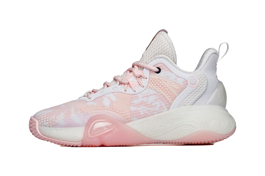 Anta Bubble Bomb Performance Basketball Shoes Womens Pink White vjkicks