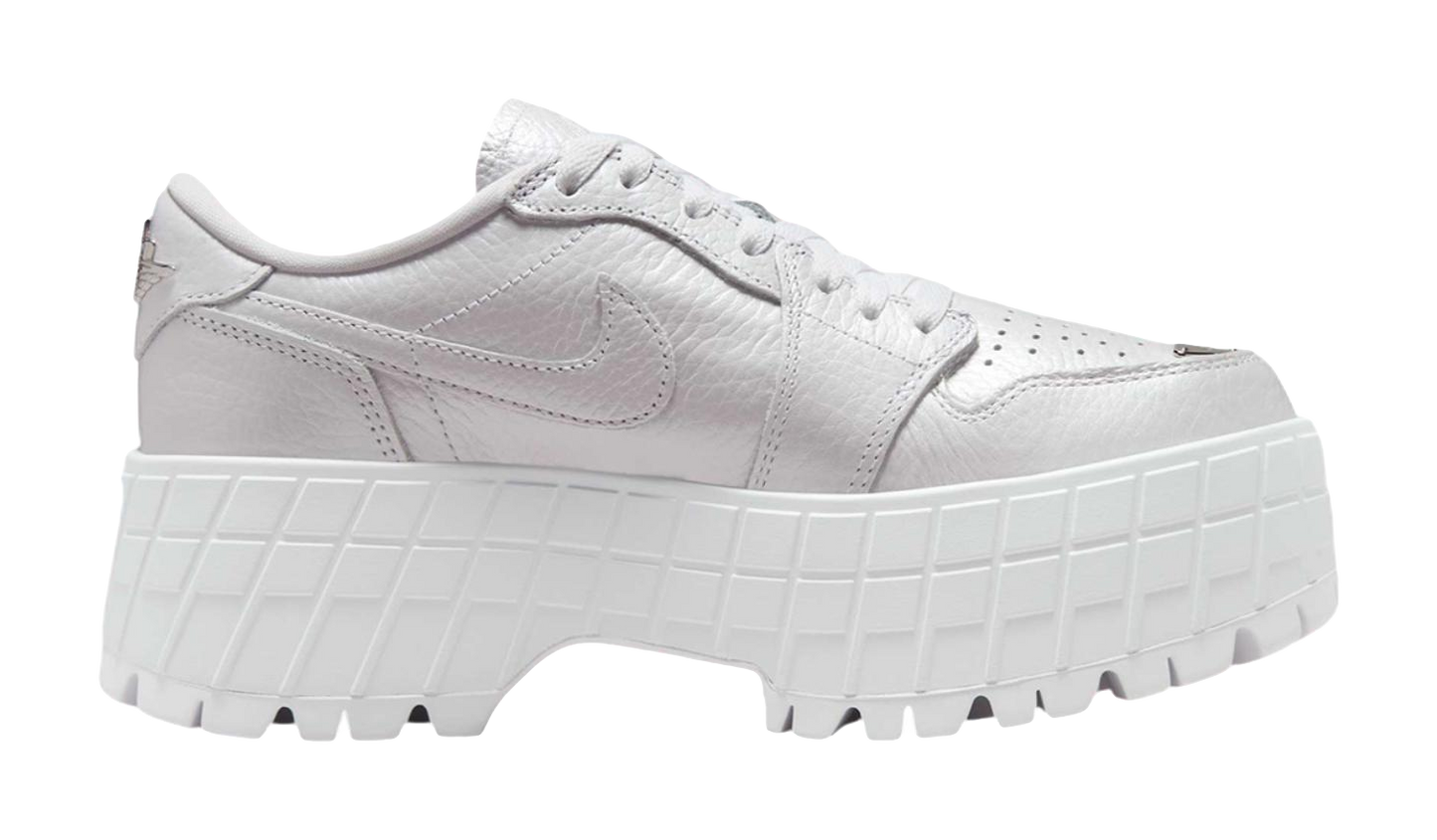 Jordan 1 Brooklyn Low White Metallic Silver Womens vjkicks