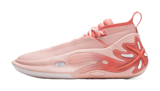 LiNing Wow11 Cushioning Anti-Slip And Wear-Resistant Lightweight Rebound Mid-Top Basketball Shoes Mens Frosting Pink vjkicks