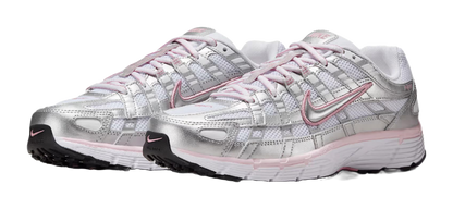 Nike P 6000 Abrasion Resistant Low top Track  Field Competition Racing Running Shoes Womens White Silver vjkicks