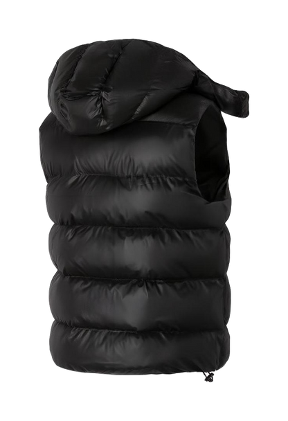 Nike Mens Alphabet Print Hooded Windproof Sleeveless Vest Black vjkicks