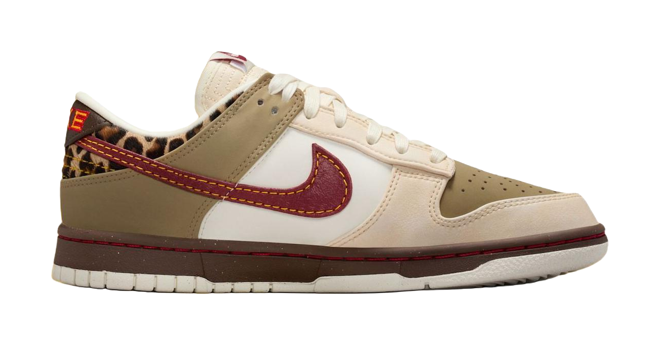 Nike Dunk Low top Skateboard Shoes Womens Beige Red vjkicks