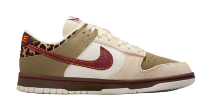 Nike Dunk Low top Skateboard Shoes Womens Beige Red vjkicks