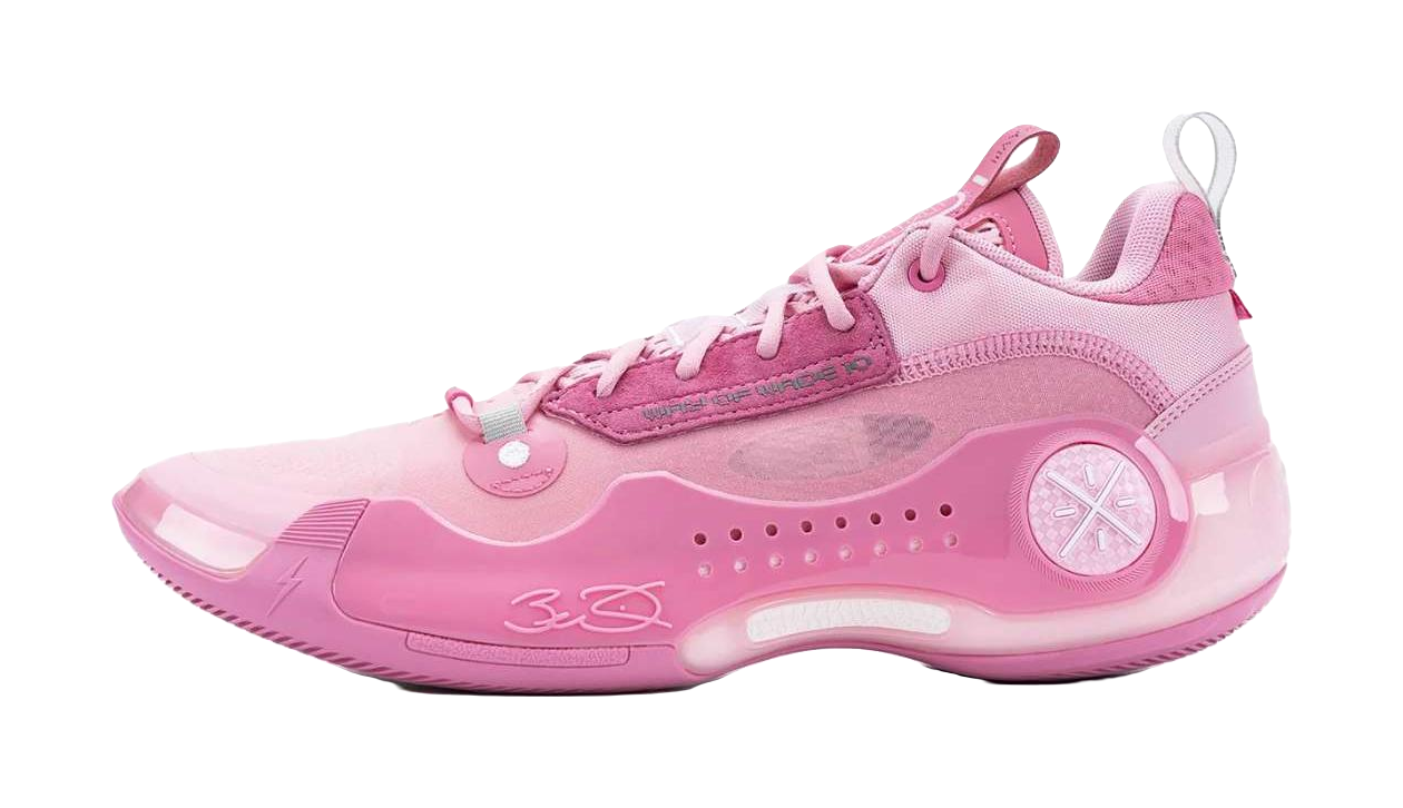 LiNing WOW 10 Cushioning, Wear Resistant Low top Basketball Shoes Mens Pink vjkicks