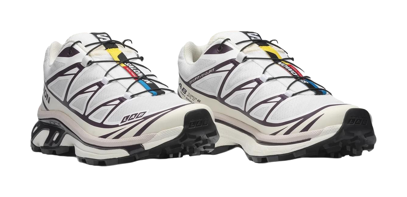 SALOMON XT 6 Cushioning Coverage Support Abrasion Resistant Low top Casual Running Shoes Unisex White vjkicks