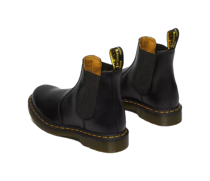 Dr. Martens 2976 Yellow Stitch Smooth Leather Chelsea Boot Black vjkicks