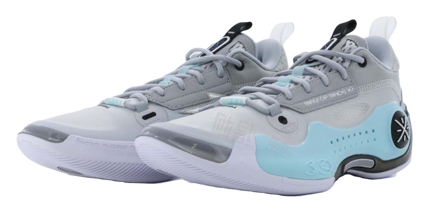 LiNing Non-slip Wear-resistant Shock Absorption Low-Top Basketball Shoes Mens Blue vjkicks