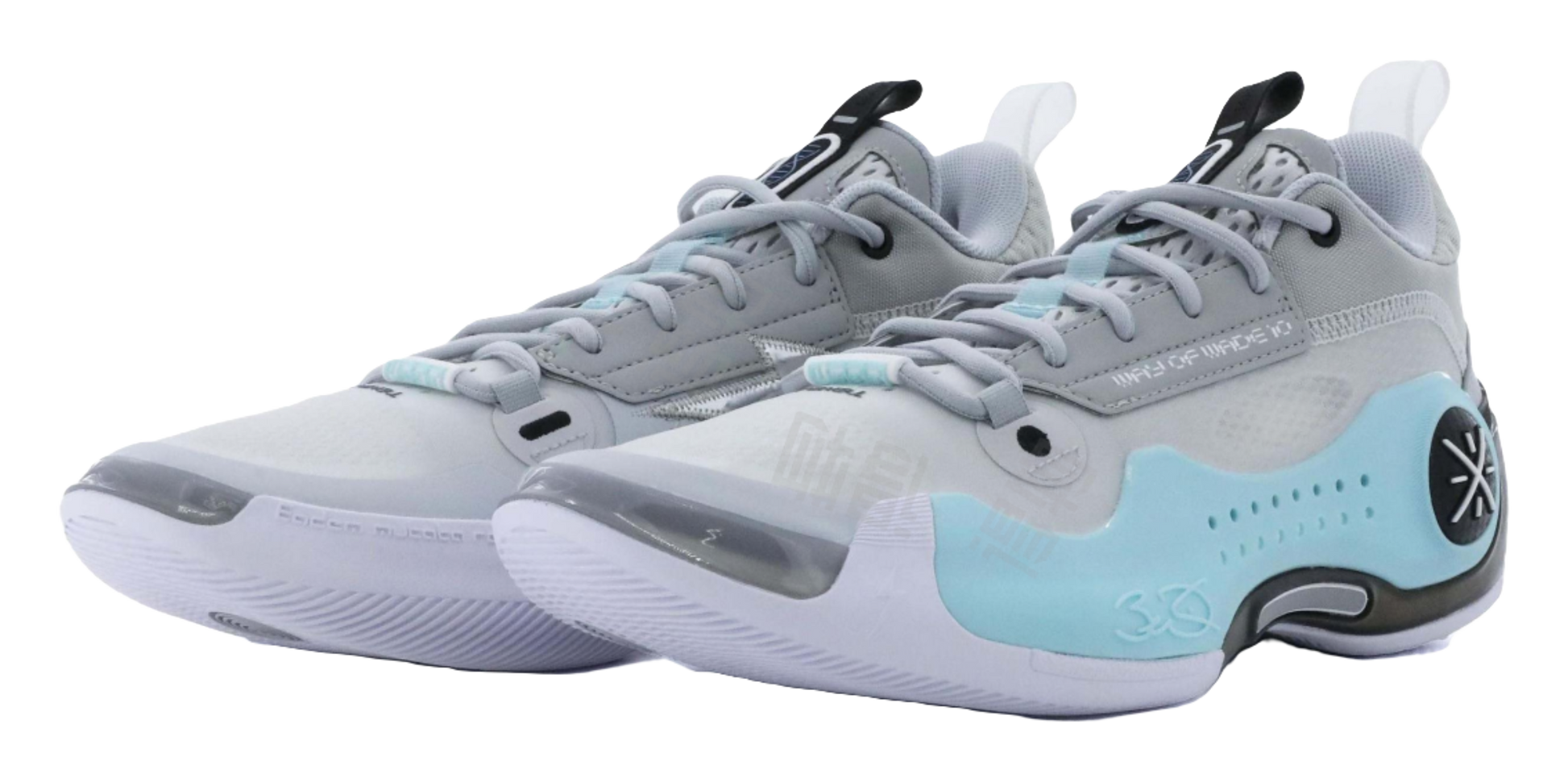 LiNing Non-slip Wear-resistant Shock Absorption Low-Top Basketball Shoes Mens Blue vjkicks