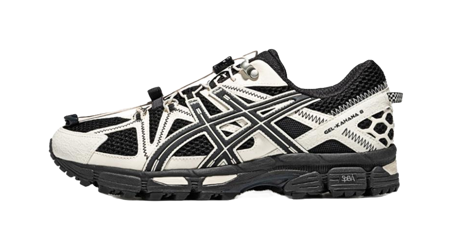 Asics Gel Kahana 8 FL Low Top Casual Trail Running City Commute Running Shoes Mens Black White vjkicks