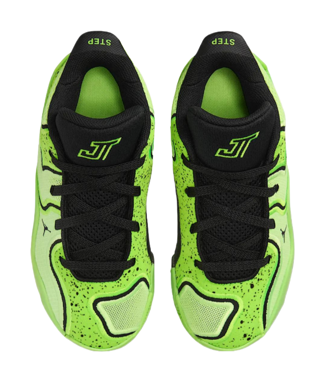 Jordan Tatum 3 Abrasion Resistant Low top Kids Training Shoes Electric Green Black vjkicks
