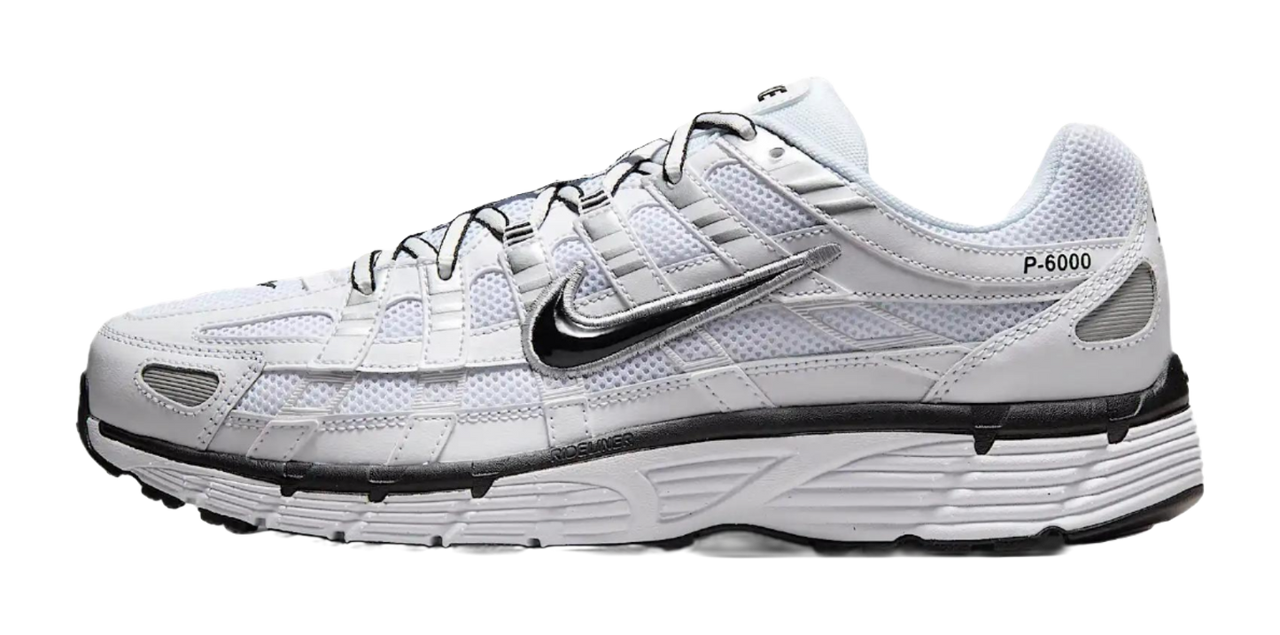 Nike P 6000 White Metallic Silver Black vjkicks