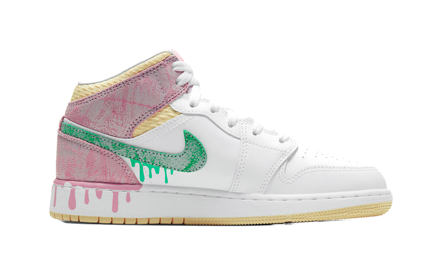 Jordan 1 Mid Paint Drip GS vjkicks